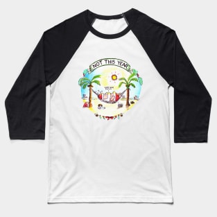 Santa´s Vacation Christmas Design Baseball T-Shirt